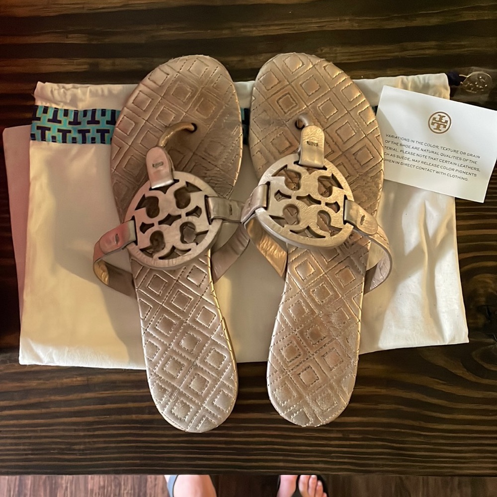 Tory Burch Miller Metallic Rose Gold